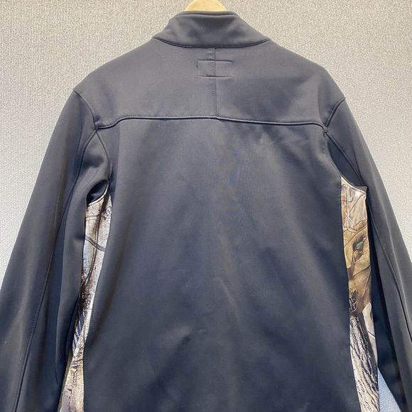 Realtree Outdoor Jacket Coat Black Camo Hunting Long Sleeve - Picture 4 of 8
